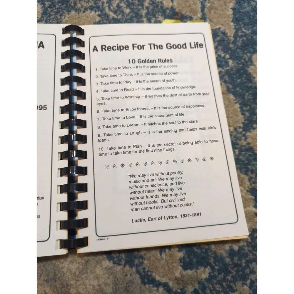 Vtg Cookbook Virginia Emergency Nurses Association‎ Sharing Our Best 1996